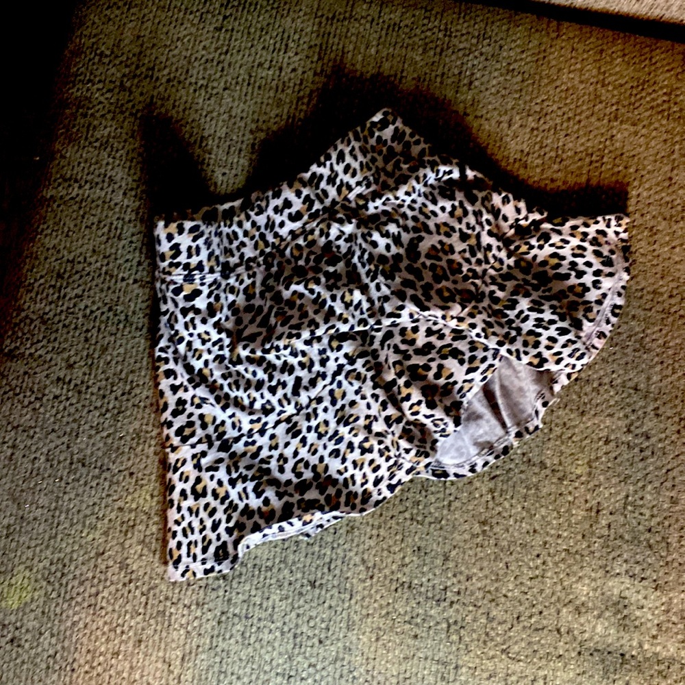 Leopard skirt with short